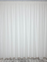Perdea simpla crem in cristal, material plin ca textura, material nesifonabil